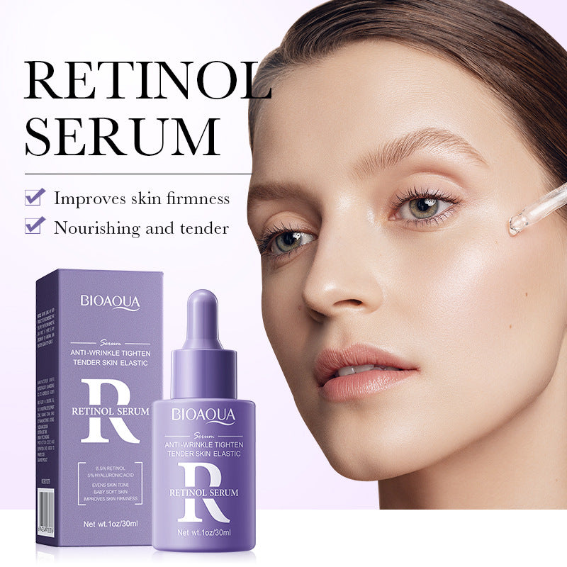 Limpiador facial, tónico y maquillaje para el cuidado de la piel reafirmante y antiarrugas con retinol de Bioaqua.